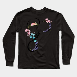 Pig Flower Design. Long Sleeve T-Shirt